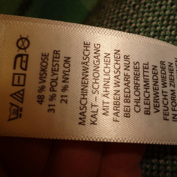 NWOT JNY Jones New York Mock Neck Sweater M Green Plaid Raglan Long Sleeve Thick - Picture 12 of 14